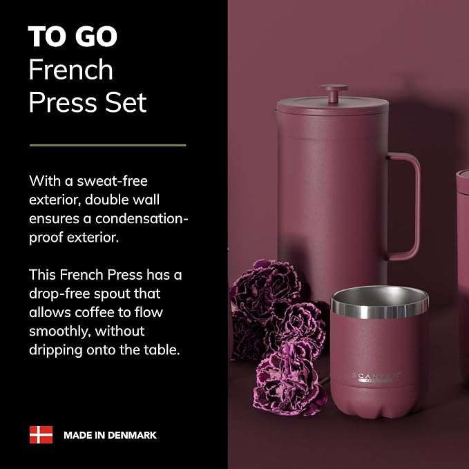 Scanpan TO GO French Press Coffee Maker 1.0L + 4 Vacuum Cups 250 mL - Image 2