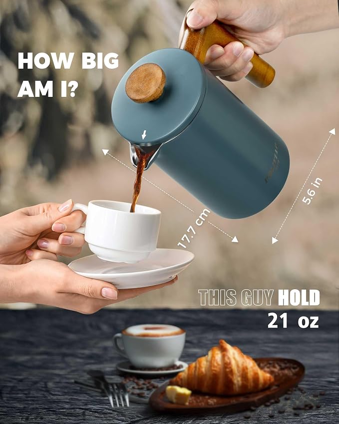 POLIVIAR French Press Coffee Maker, 21 oz Coffee Press - Image 5
