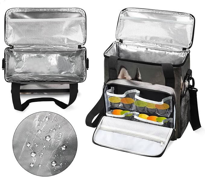 Cool Husky Dog Coffee Maker Carring Bag, Large Insulated Storage Organizer Case - Image 3