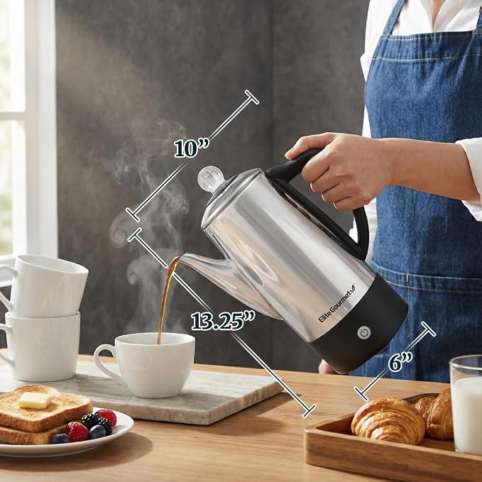 Elite Gourmet EC812 Electric 12-Cup Coffee Percolator - Image 3