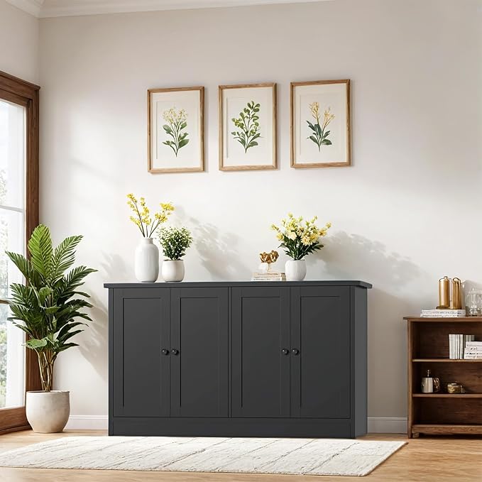 holzart Black Buffet Cabinet - Image 5