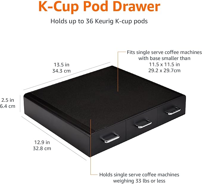 Amazon Basics K-Cup Compatible Coffee Pod Storage Drawer, 3 Easy-Open Drawers - Image 11