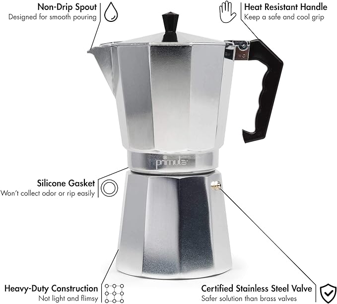 Primula Classic Stovetop Espresso and Coffee Maker, Moka Pot - Image 2