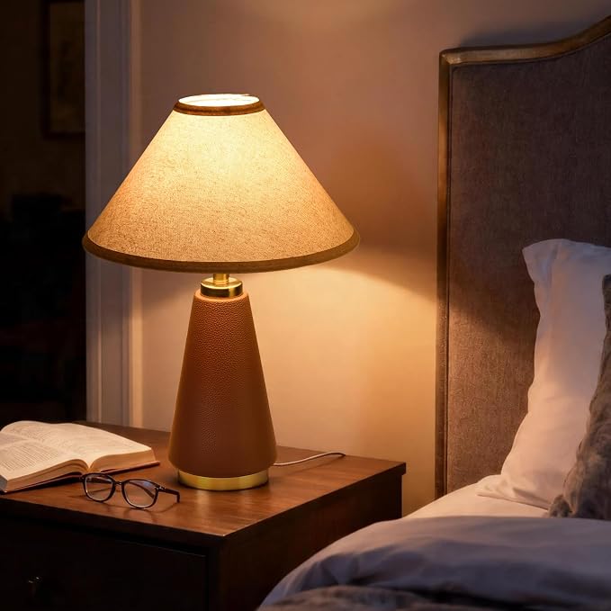 18.11 Inch Brown Table Lamp, Farmhouse Table Lamps - Image 7