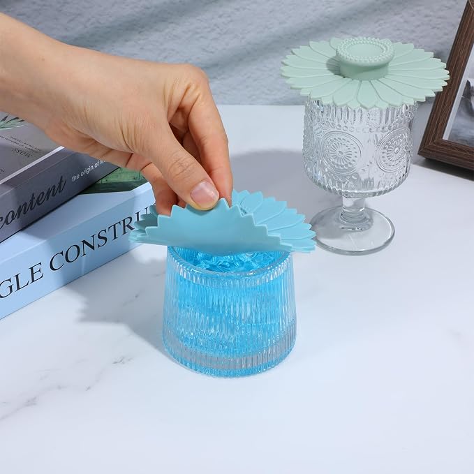 Silicone Cup Covers, Keep Bugs Out, Spill Proof, Dishwasher Safe Sunflower - Image 6
