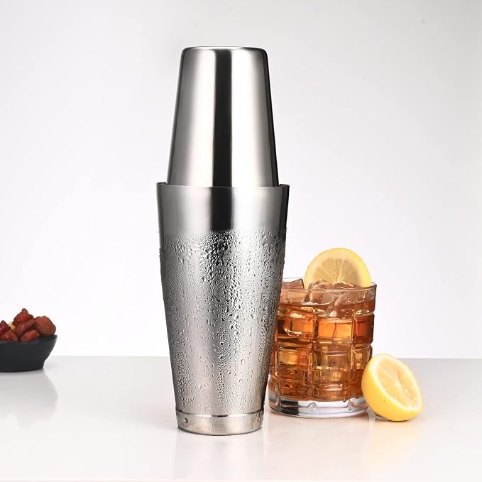 Boston Cocktail Shaker Set, Weighted 28oz Unweighted 18oz Shaker Tins, 304 - Image 2