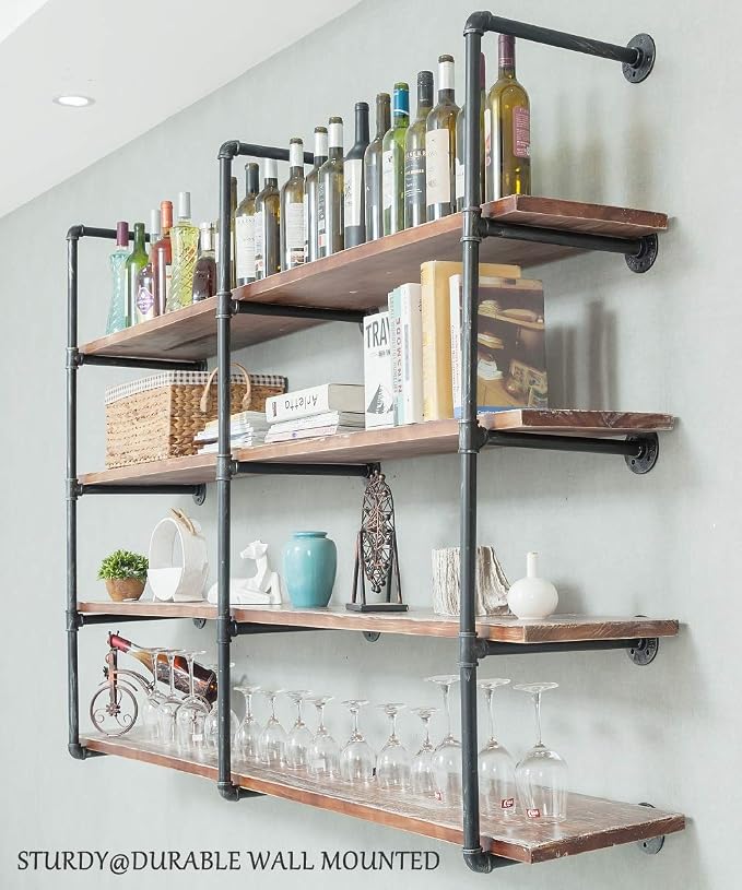 Industrial Wall Mounted Iron Floating Pipe - Image 4