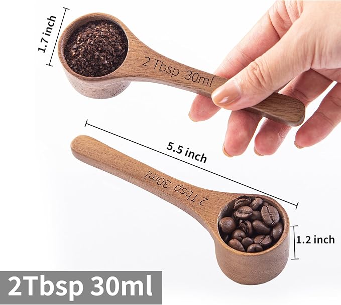 4PCS Wooden Scoops Acacia Wood Scoop - Image 2