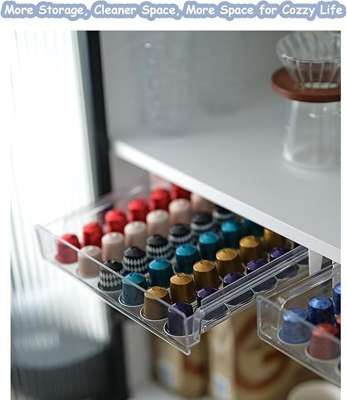 QISHENG - Coffee Pods Capsules Organizer Drawer, Storage Holder - Image 8