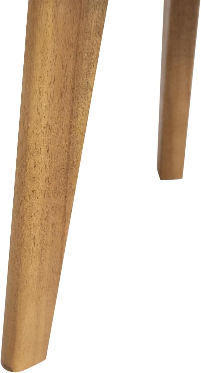 Round Acacia Wood End Table in Natural Finish, Marina Mod Side Table - Image 3