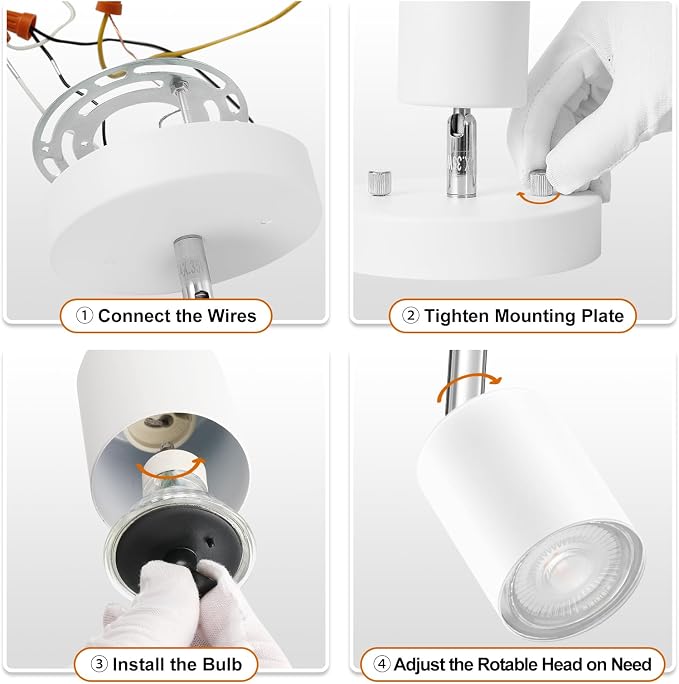 BoostArea LED Light Track Lighting Kit, Monopoint Sconce Adjustable Flush Mount - Image 3