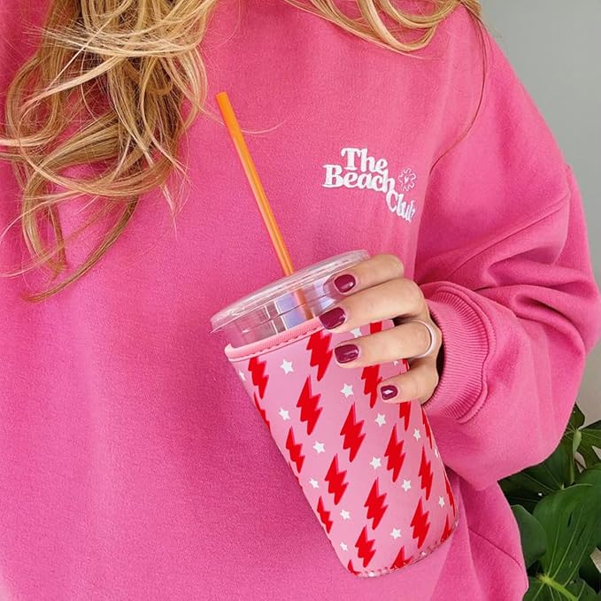 Reusable Insulated Neoprene Iced Coffee Cup Sleeve, Durable Drink Sleeve - Image 4