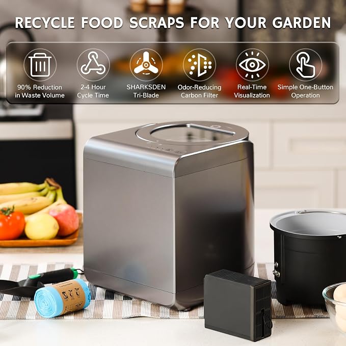Airthereal Revive R500-V Electric Kitchen Composter, Visual Glass Cover - Image 3