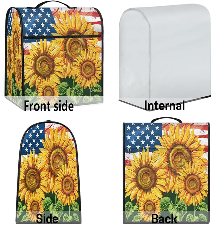 Sunflower Art Kitchen Aid Mixer Cover Compatible Stand Mixer Dust Cover | Flag - Image 7