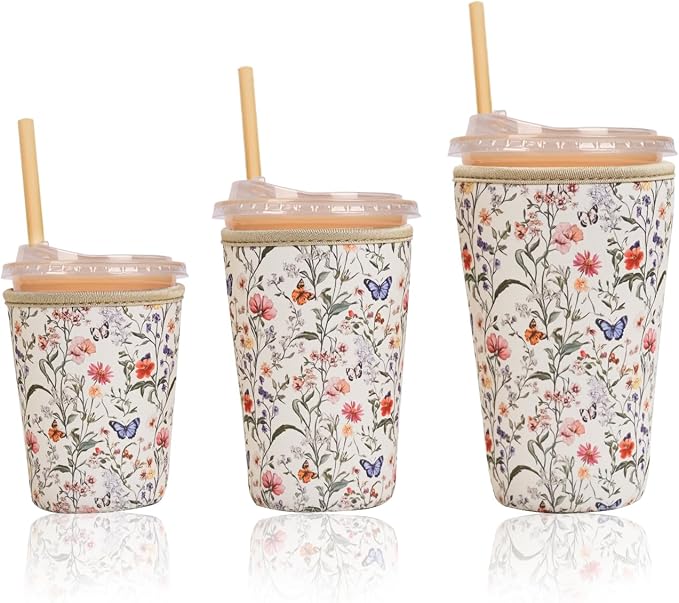 Reusable Insulated Sleeve for Iced Coffee Cup, Beverage Holder for Iced Coffee by Unknown