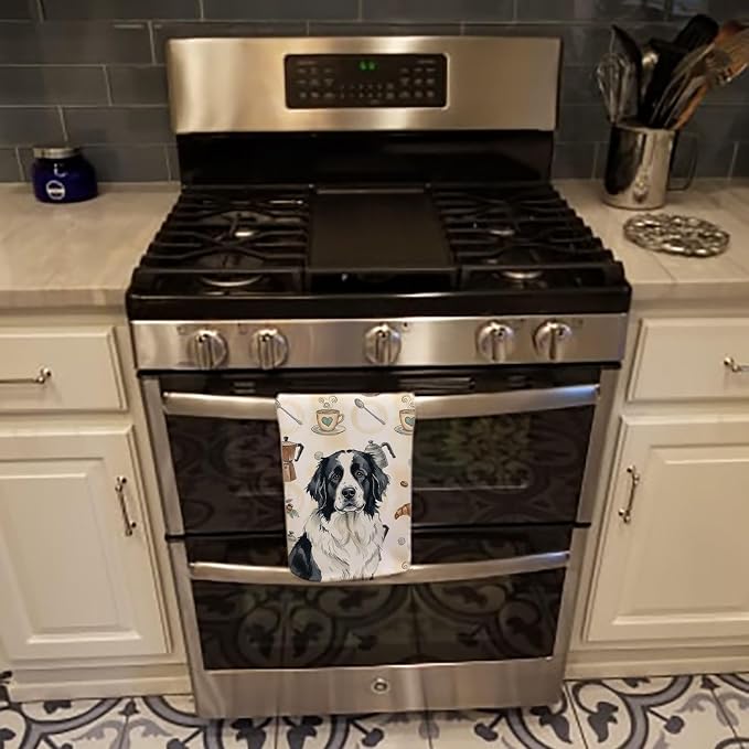 Caroline's Treasures Landseer Newfoundland Coffee Bar Kitchen Towel Velour - Image 5