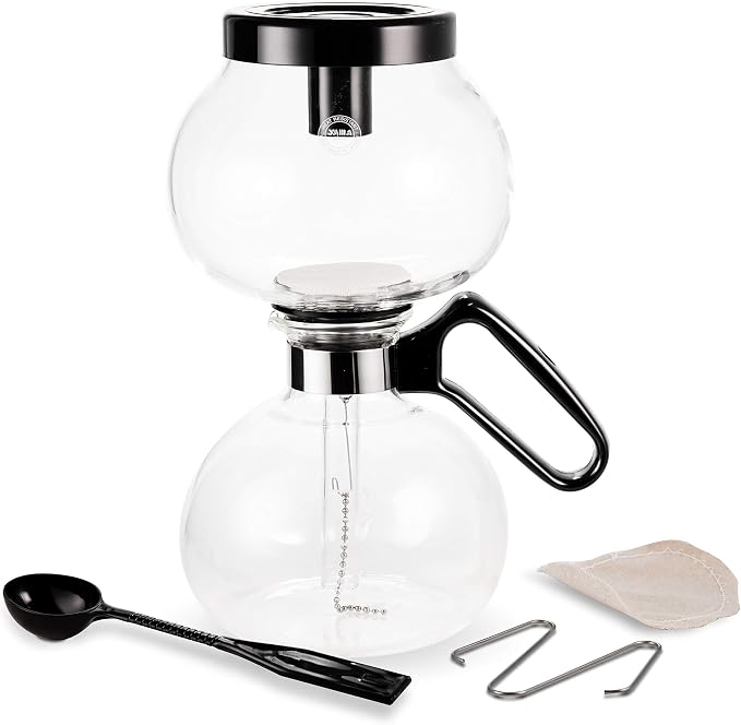 Yama Glass 8-Cup Stovetop Siphon Coffee Maker, 24 Oz Vacuum Brew, - Image 7