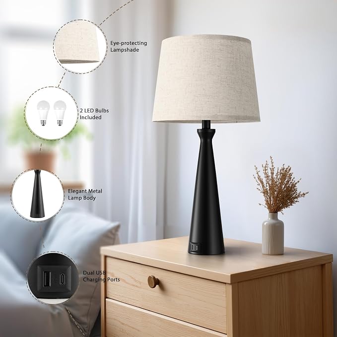 Seealle Modern Table Lamps Set of 2 - Image 4