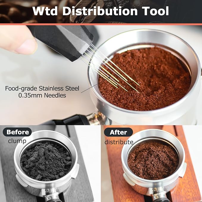 54mm Espresso Accessories Kit | 2-in-1 Distributor and Tamper, WDT Espresso - Image 7