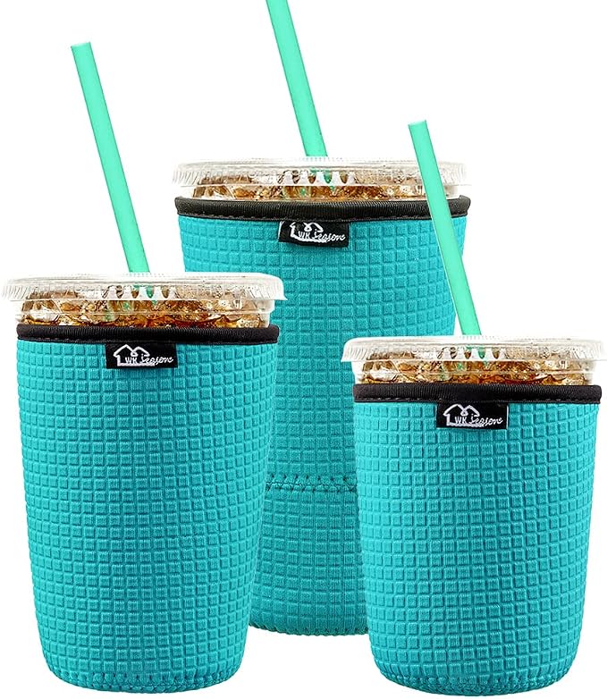 WK IEASON Reusable Iced Coffee Insulator Sleeve by WKIEASON