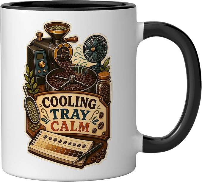 Cooling Tray Calm Coffee Roasting Ceramic Mug - Image 2