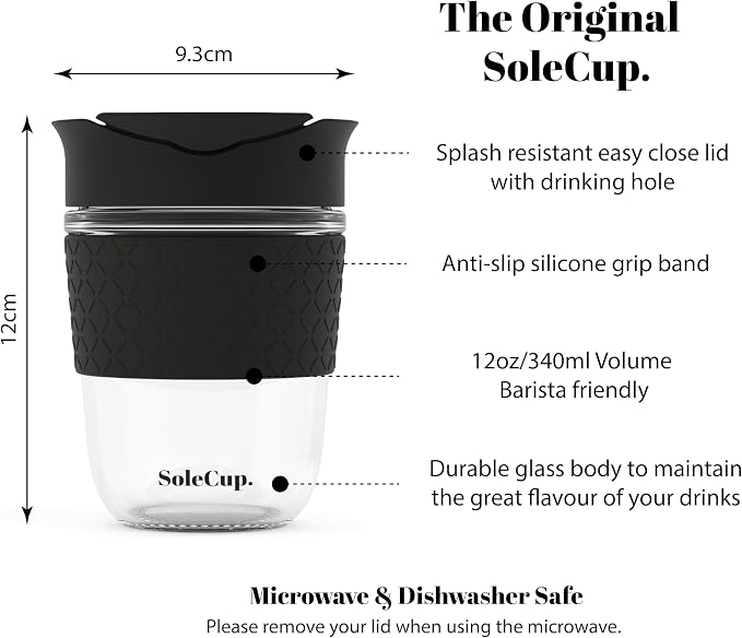Reusable Strengthened Glass Travel Cup - Image 2