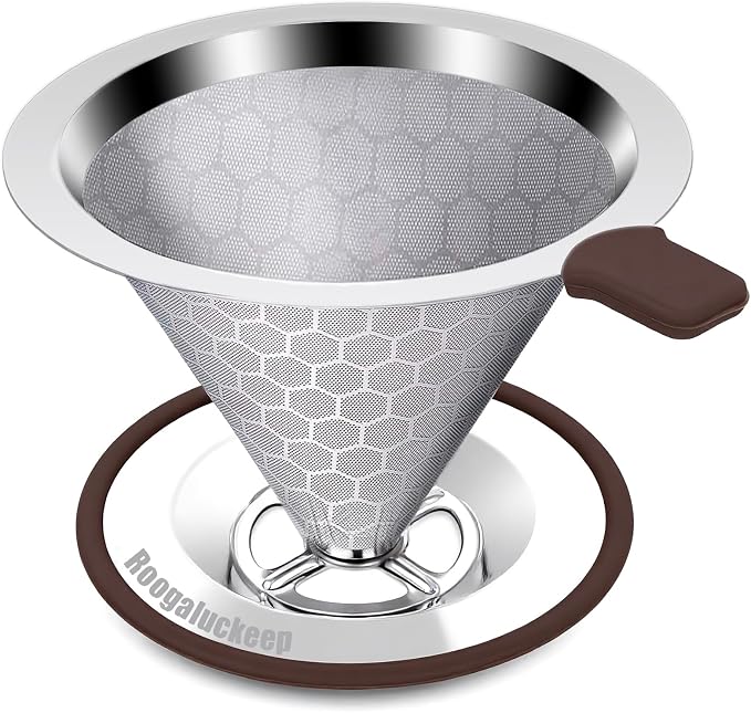 Pour over Coffee Dripper, Stainless Steel Paperless Reusable Coffee Filter by Unknown