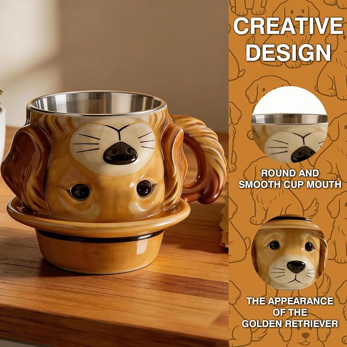 FACE N FACE Golden Retriever Mug - Image 2