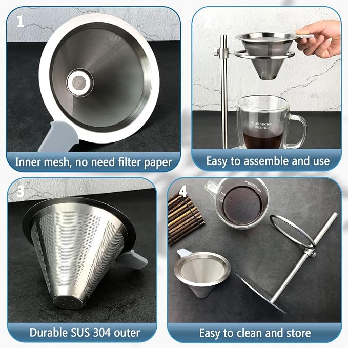 Adjustable Stainless Steel Coffee Dripper Stand - Image 5