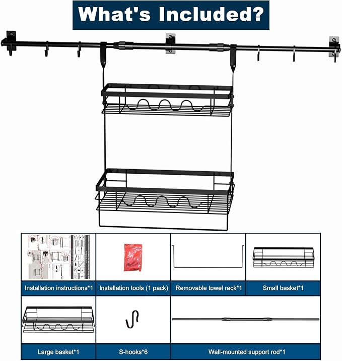 Spice Rack Wall Mount, Upgrade To A Retractable Bracket, - Image 8