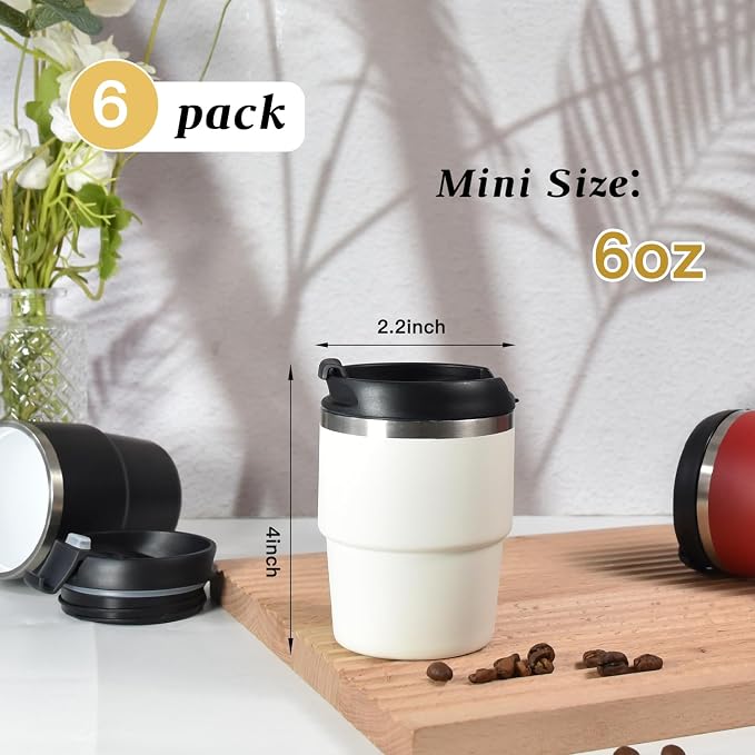 CHLJAR 6 oz Espresso Cup, Ceramic-Lined 18/8 Stainless Steel Coffee Cup - Image 3