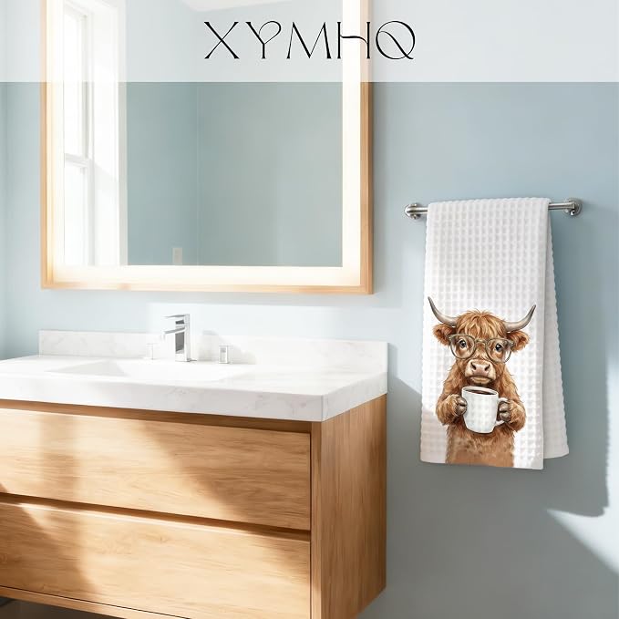 Highland Cow Gift Kitchen Towels, Highland Cow Gifts - Image 4