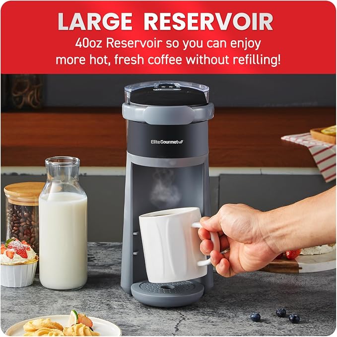 Elite Gourmet EHC323 Rapid Brew Technology 2-in-1 Capsule Coffee Maker - Image 4