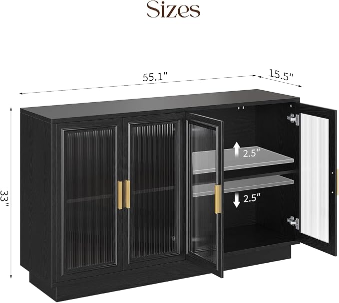 Sideboard Buffet Cabinet with Storage - Image 2