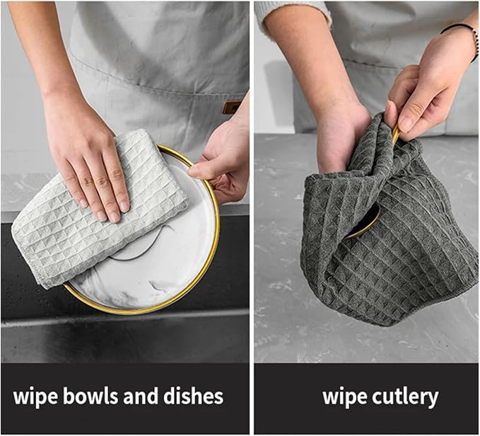 Barista Cloth Barista Microfiber Cloths, 1/4 Pack 12"x12" Professional Cleaning - Image 4