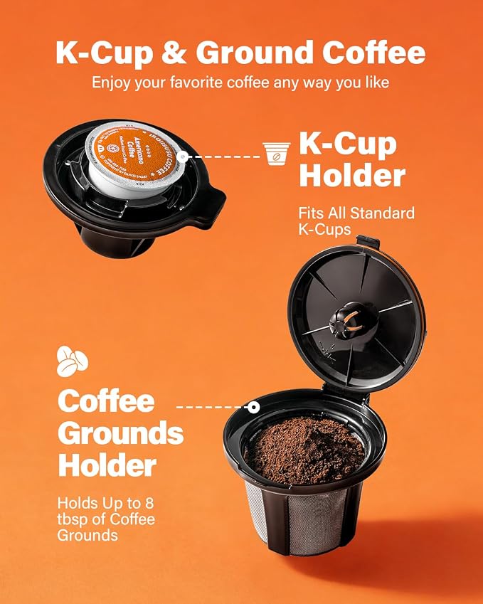 SHARDOR Programmable 5 Cup Drip Coffee Maker, Single Serve Hot & Iced Coffee - Image 2