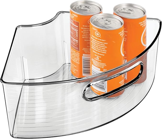 mDesign Plastic Lazy Susan Cabinet Storage Bin - Image 6