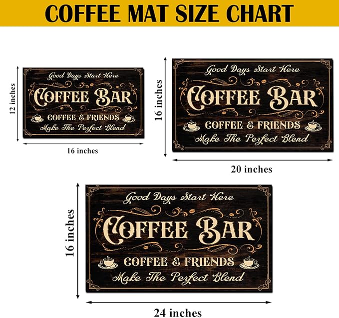 THUYPT Personalized Coffee Mat, Coffee Station Mat Quick Dry, Coffee Spill Mat - Image 2