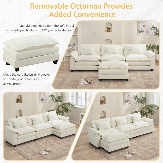 Modular Sectional Sofa, Cloud Couch - Image 4