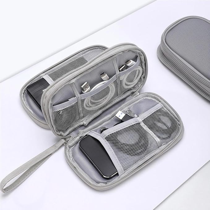 Travel Electronic Organizer Bag, Waterproof & Elastic Small Tech Pouch - Image 6