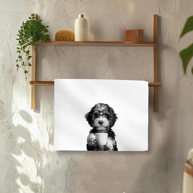 Bernedoodle Gifts Dog Coffee Kitchen Towels, Gifts - Image 3