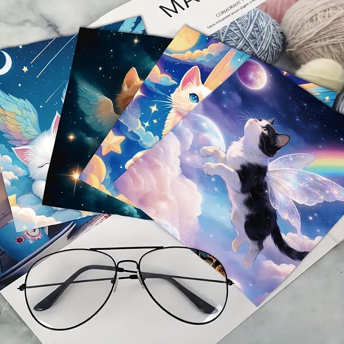 CREATCABIN 6Pcs Cat Eyeglass Cleaning Cloth Microfiber Cleaning Cloths - Image 6