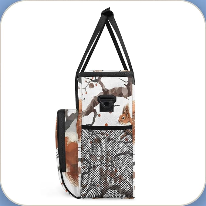 Funny Squirrel Coffee Maker Carring Bag, Large Insulated Storage Organizer Case - Image 4