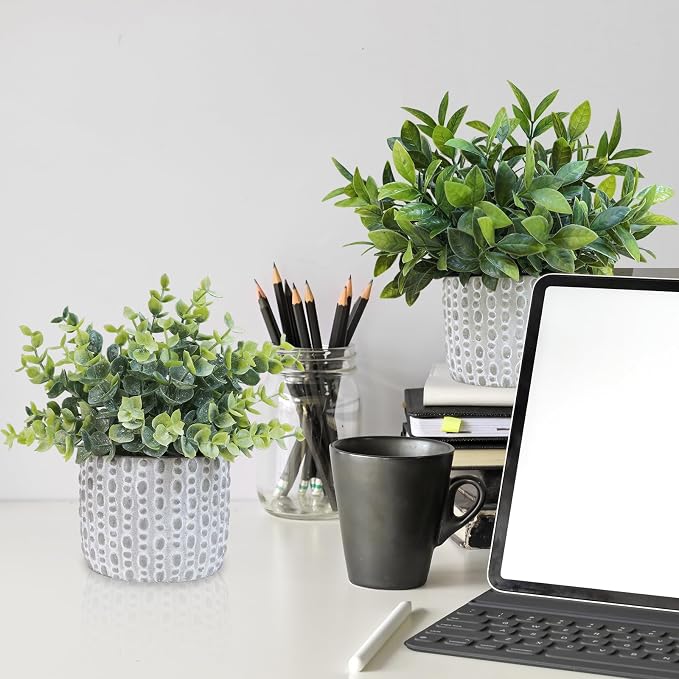 Winlyn 3 Pcs Artificial Potted Plants - Image 6