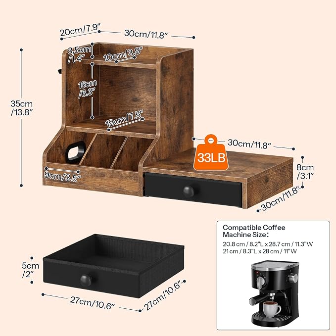 HOOBRO Coffee Mug Tree, Coffee Mug Cup Holder - Image 2