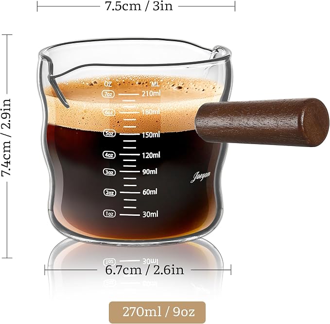 Joeyan Espresso Measuring Cup, Espresso Shot Cups, Glass Measuring Cup - Image 2