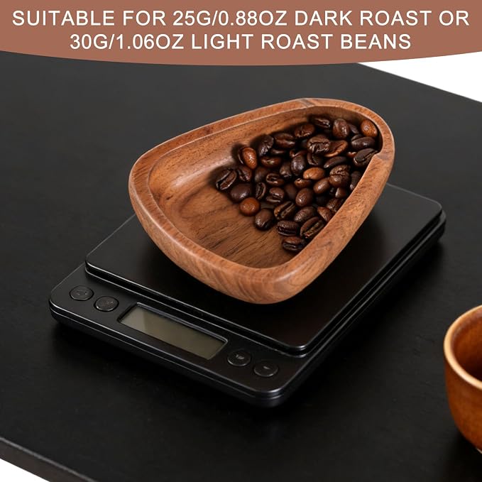 3pcs Espresso Bar Accessories Kit, Include Walnut Wood Coffee Bean Dosing Cup - Image 3