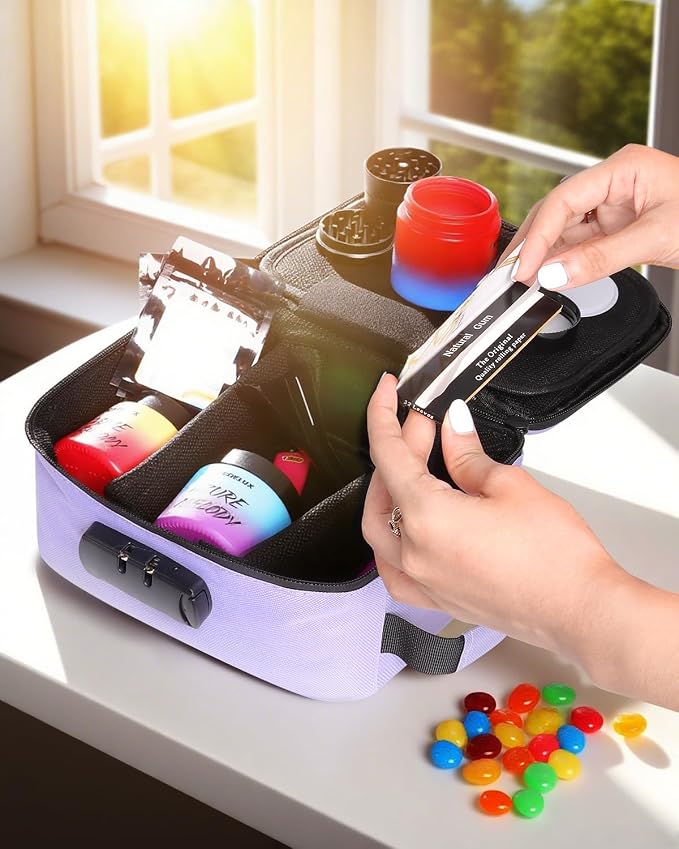 Smell Proof Bag with Combination Lock Stash Box Odor Proof, Money Organizer & - Image 4