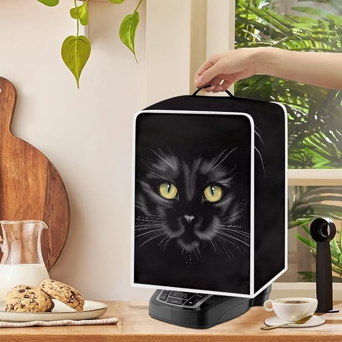 Black Cat Coffee Machine Covers Dust Resistant Folding Dust Covers - Image 5
