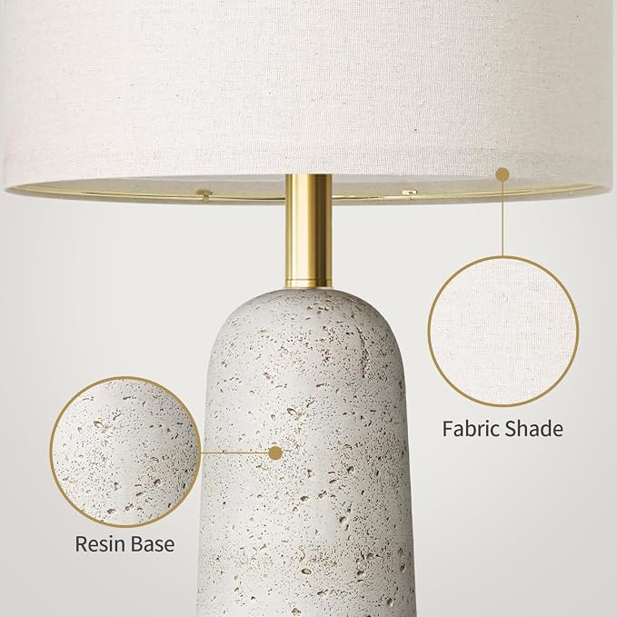 BOBOMOMO 27.25" Modern Table Lamp Set of 2, Lamps - Image 5